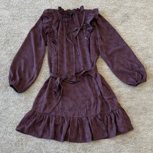 Current Air Deep Plum Long Sleeve Dress